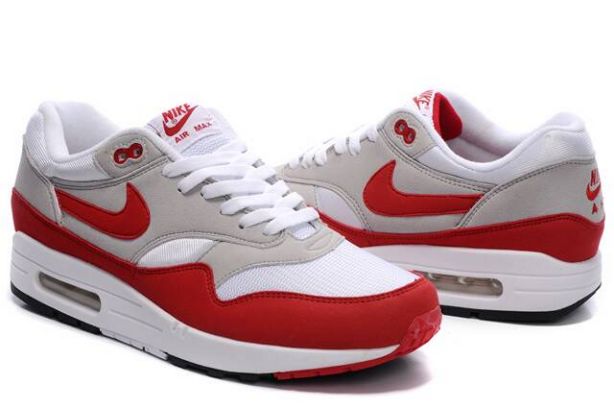 air max 1 blanche rouge